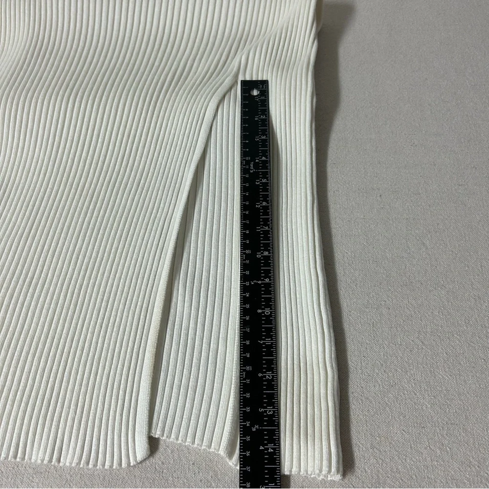 Abercrombie & Fitch Maxi Sweater Dress Womens LT Cream Ribbed